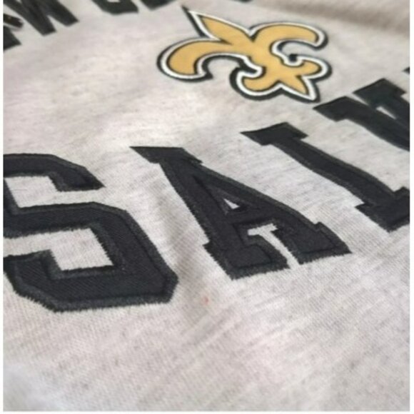 New Orleans Saints NFL Team Apparel Gray Hoodie S Fleece Mens - Picture 5 of 11